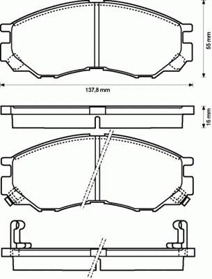 572419B Jurid/Bendix колодки тормозные передние дисковые