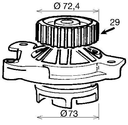 VKPC 81612 SKF bomba de água (bomba de esfriamento)