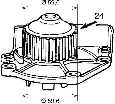 PEB102510L Hotbray bomba de água (bomba de esfriamento)