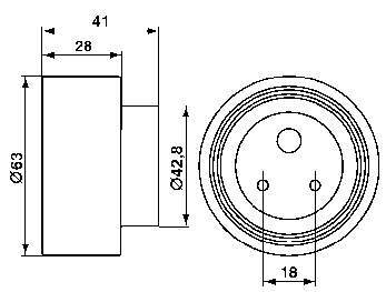 VKM11043 SKF rolo de reguladora de tensão da correia do mecanismo de distribuição de gás