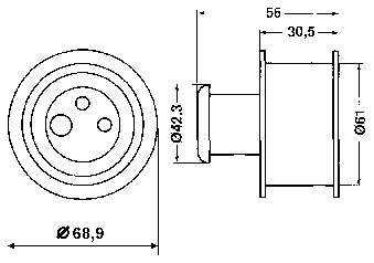 VKM12150 SKF rolo de reguladora de tensão da correia do mecanismo de distribuição de gás
