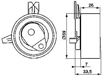 VKM 15202 SKF rolo de reguladora de tensão da correia do mecanismo de distribuição de gás