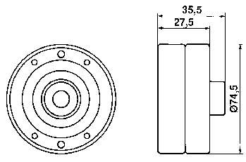 VKM 21031 SKF rolo parasita da correia do mecanismo de distribuição de gás