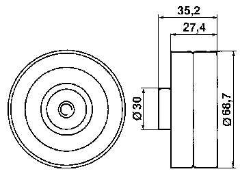 VKM 21032 SKF rolo parasita da correia do mecanismo de distribuição de gás