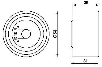 VKM 22174 SKF rolo parasita da correia do mecanismo de distribuição de gás