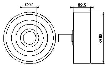 VKM36002 SKF rolo parasita da correia de transmissão