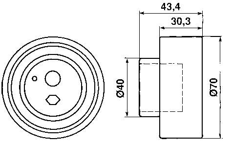 Ролик ГРМ VKM72310 SKF