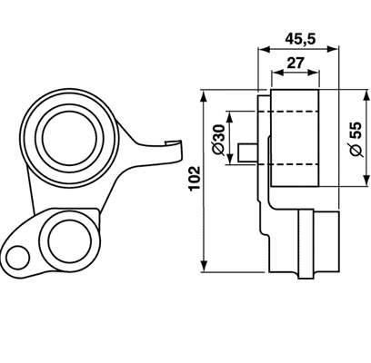 VKM73006 SKF rolo de reguladora de tensão da correia do mecanismo de distribuição de gás