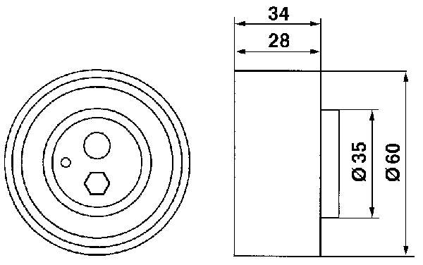 vkm74008 SKF rolo de reguladora de tensão da correia do mecanismo de distribuição de gás