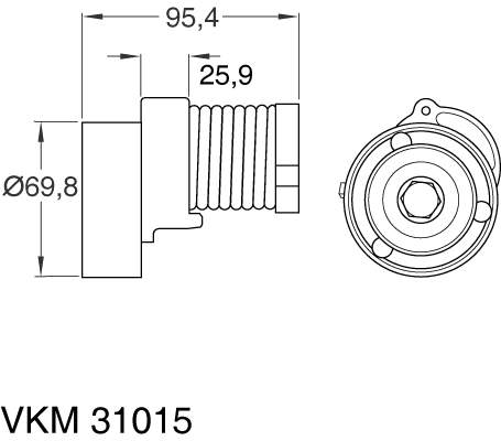 VKM 31015 SKF reguladora de tensão da correia de transmissão