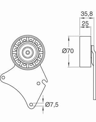 VKM 33027 SKF rolo parasita da correia de transmissão