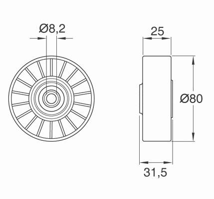 Натяжной ролик SKF VKM38002 цена, от 9.12 USD
