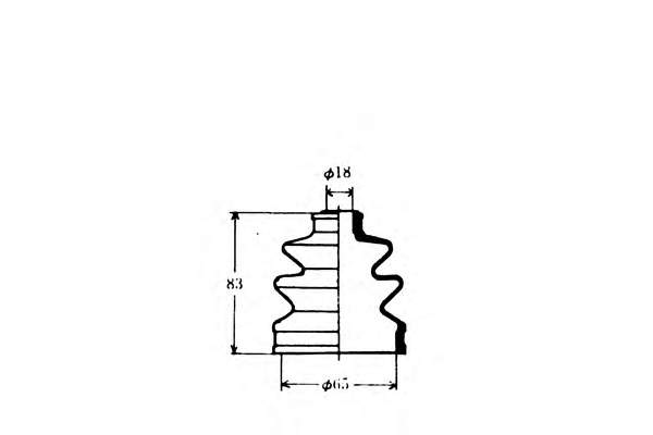 Bota de proteção interna de junta homocinética do semieixo dianteiro para Nissan Micra (K10)