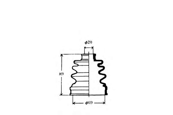 Bota de proteção interna de junta homocinética do semieixo dianteiro para Suzuki Baleno (EG)