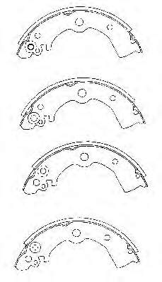 Sapatas do freio traseiras de tambor para Nissan Almera (N15)