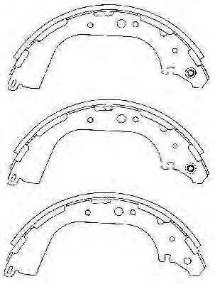 Sapatas do freio traseiras de tambor para Nissan Pathfinder (R50)