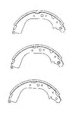 Sapatas do freio traseiras de tambor para Toyota Land Cruiser (J8)