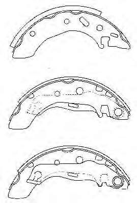 Sapatas do freio traseiras de tambor para Ford Escort (GAL, AAL, ABL)