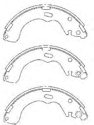 Sapatas do freio traseiras de tambor para Mazda 626 (GF)
