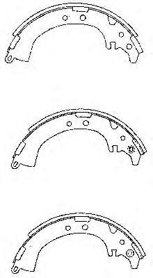 J3506020 Nipparts sapatas do freio traseiras de tambor