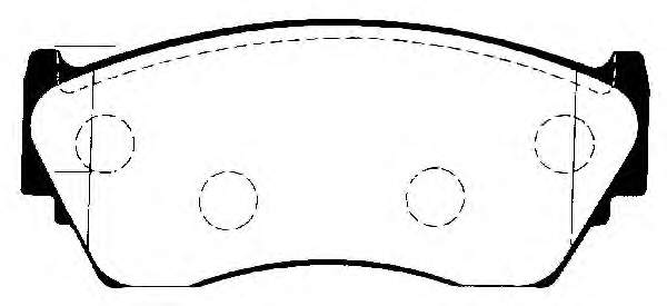 Sapatas do freio dianteiras de disco para Nissan Sunny (N14)