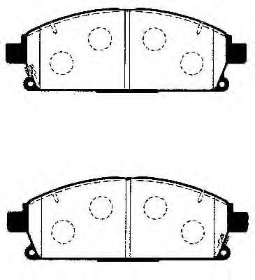 Sapatas do freio dianteiras de disco para Nissan X-Trail (T30)