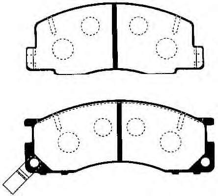 Sapatas do freio dianteiras de disco para Toyota Previa (TCR1, TCR2)