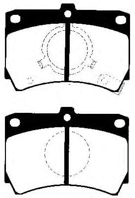 Sapatas do freio dianteiras de disco para Mazda 323 (BF)