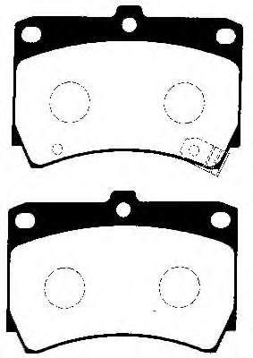 Sapatas do freio dianteiras de disco para Mazda 323 (BG)