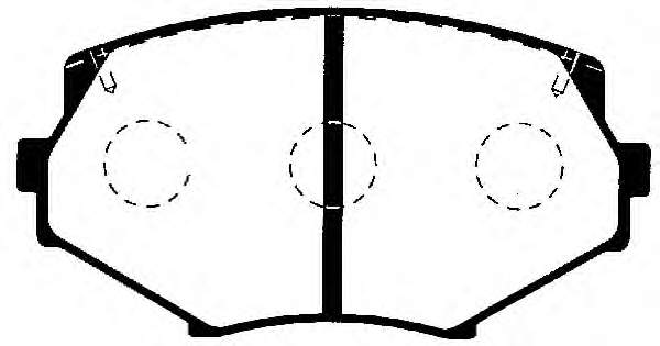 ADM54252 Blue Print sapatas do freio dianteiras de disco