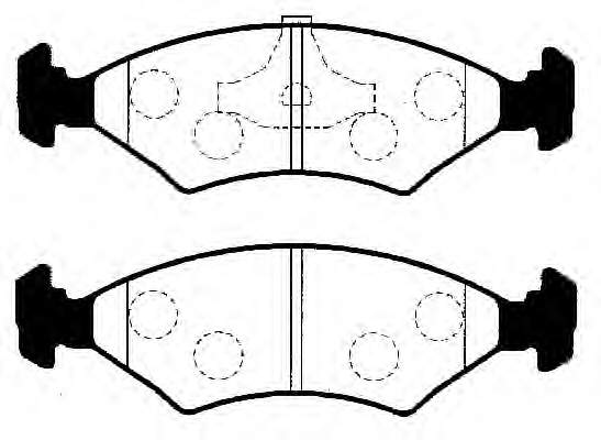 Sapatas do freio dianteiras de disco para Ford Sierra (GBC,GBG)