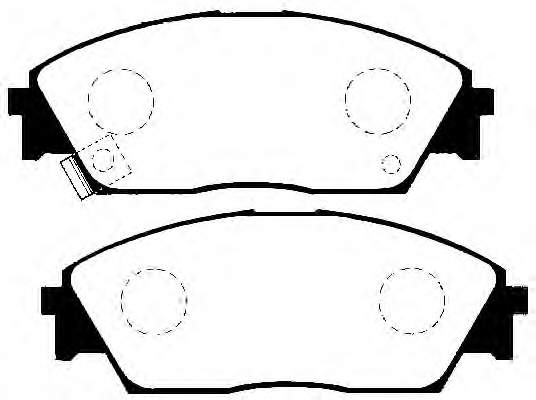 Sapatas do freio dianteiras de disco para Honda Prelude (BA)