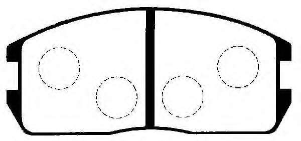 Sapatas do freio dianteiras de disco para Mitsubishi Lancer (C1A,C6A)
