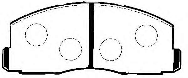 Sapatas do freio dianteiras de disco para Mitsubishi Space Wagon (D0V, W)