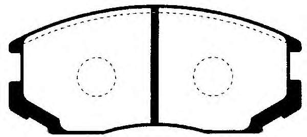 Sapatas do freio dianteiras de disco para Mitsubishi Colt (CJA)