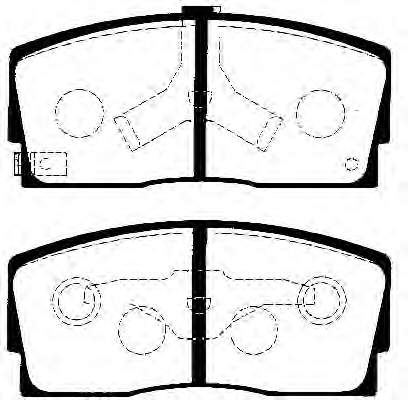 Sapatas do freio dianteiras de disco para Daihatsu Charade (G100, G101, G102)