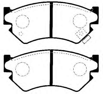 725193040 Subaru sapatas do freio dianteiras de disco