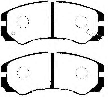 Sapatas do freio dianteiras de disco para Opel Frontera (5MWL4)