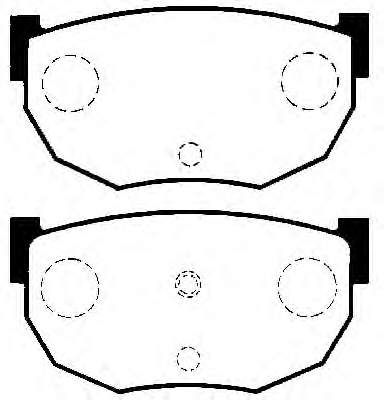 4406001P25 Nissan sapatas do freio traseiras de disco