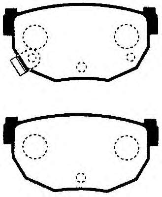 4406090E90 Hyundai/Kia sapatas do freio traseiras de disco