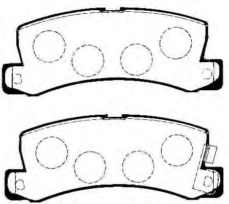 Sapatas do freio traseiras de disco para Toyota Corolla (E9)
