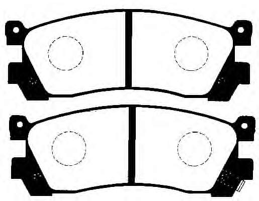 ADM54262 Blue Print sapatas do freio traseiras de disco