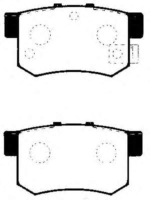 Sapatas do freio traseiras de disco para Honda Civic (FK1)
