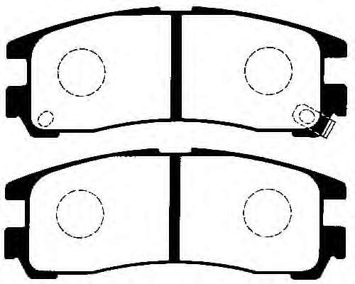 Sapatas do freio traseiras de disco para Mitsubishi Space Wagon (N3W, N4W)