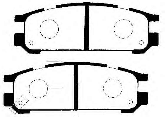 Sapatas do freio traseiras de disco para Subaru Impreza (GC)