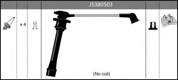 J5380503 Nipparts fios de alta voltagem, kit