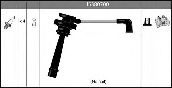 J5380700 Nipparts fios de alta voltagem, kit