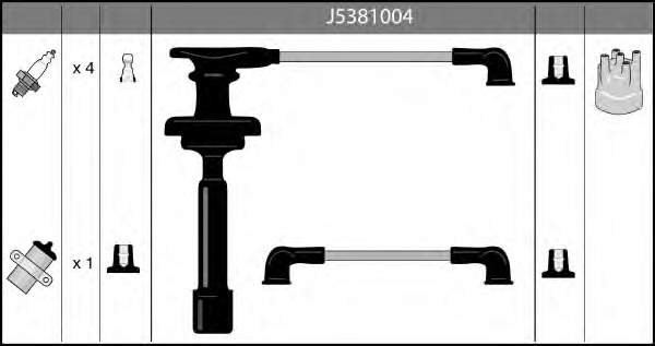 2245070J26 Nissan fios de alta voltagem, kit