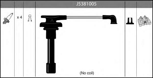 J5381005 Nipparts fios de alta voltagem, kit