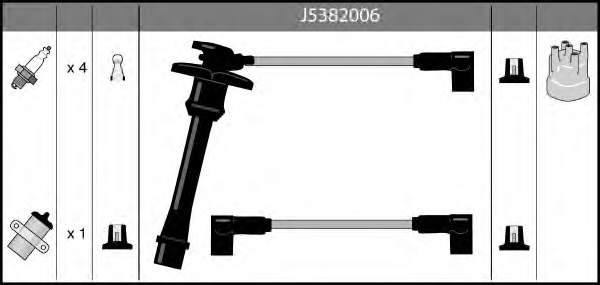 J5382006 Nipparts fios de alta voltagem, kit
